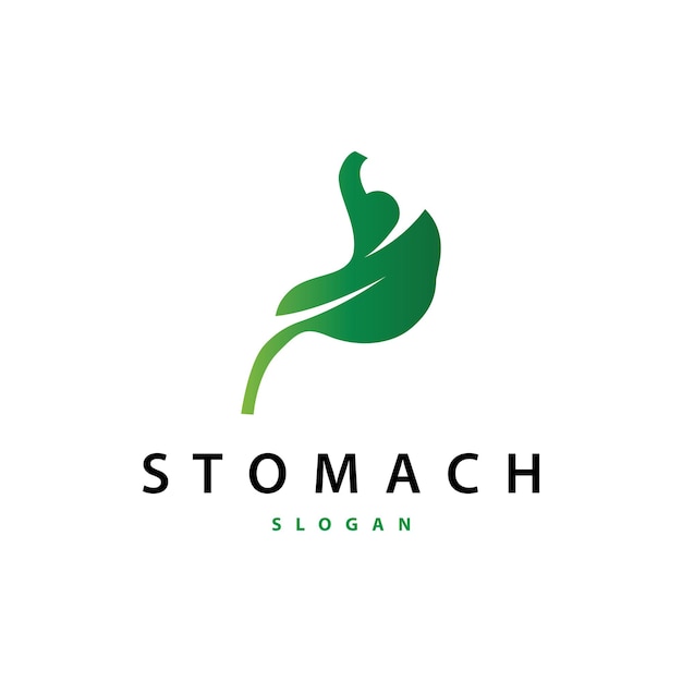 Logotipo del estómago diseño simple para marcas con un concepto minimalista vector ilustración de plantilla de salud humana