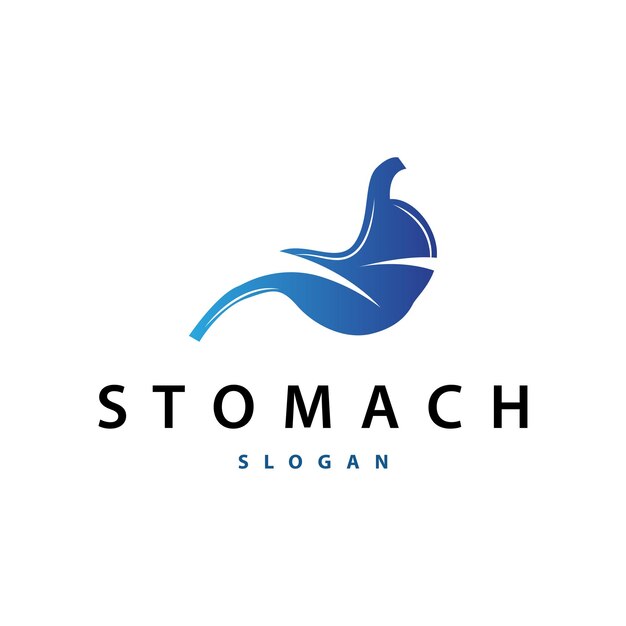 Logotipo del estómago Diseño simple para marcas con un concepto minimalista Vector Ilustración de plantilla de salud humana