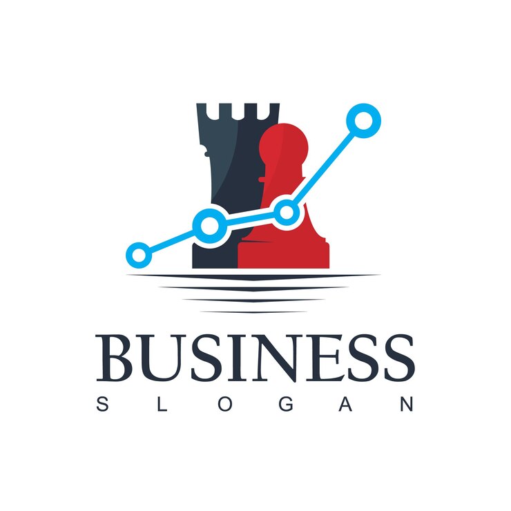 Vector logotipo de estrategia empresarial