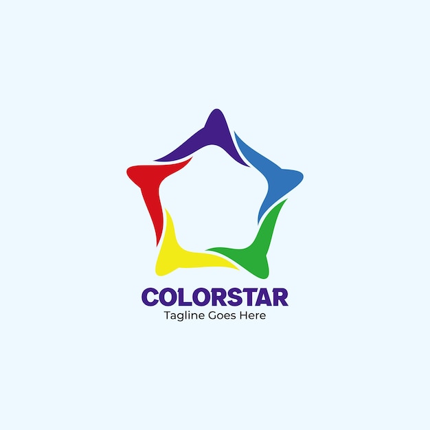 Logotipo de estrella de color