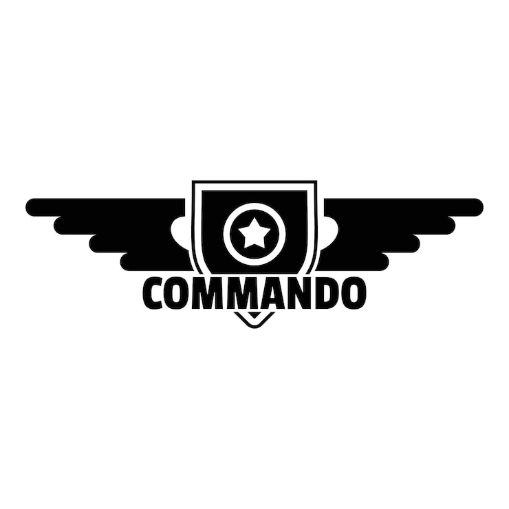 Vector logotipo de estrella de comando ilustración simple del logotipo de vector de estrella de comando para diseño web aislado sobre fondo blanco