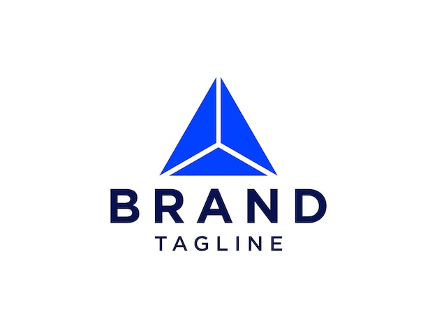 Logotipo de estrella de flecha de triángulo abstracto. Elemento de plantilla de diseño de logotipo de empresa de vector plano.