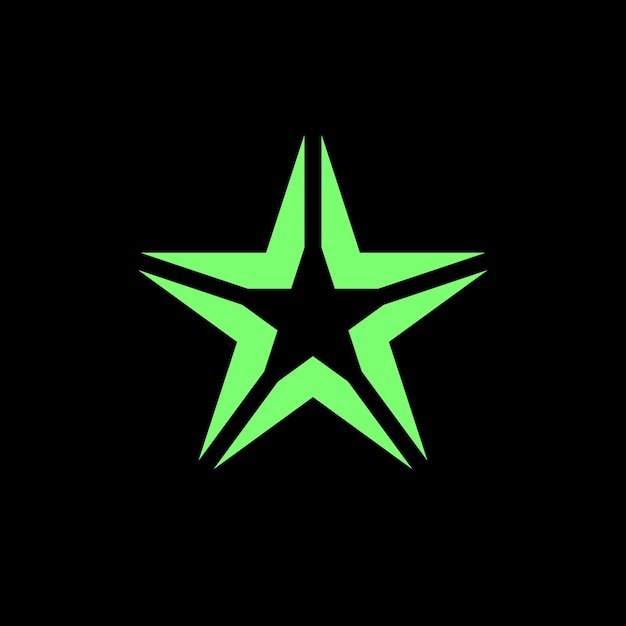 El logotipo de la estrella futurista