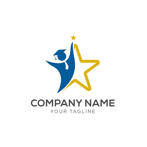 Logotipo de la estrella de la gente Grupo de equipo de negocios alcanzando la meta juntos Diseño vectorial del logotipo