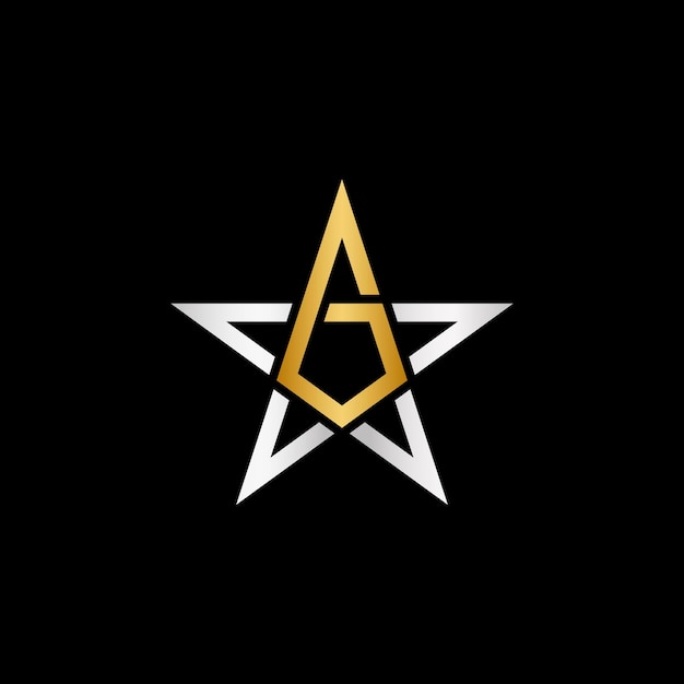 Vector logotipo de la estrella de la letra g