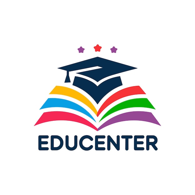 un logotipo para un estudiante universitario con un fondo colorido