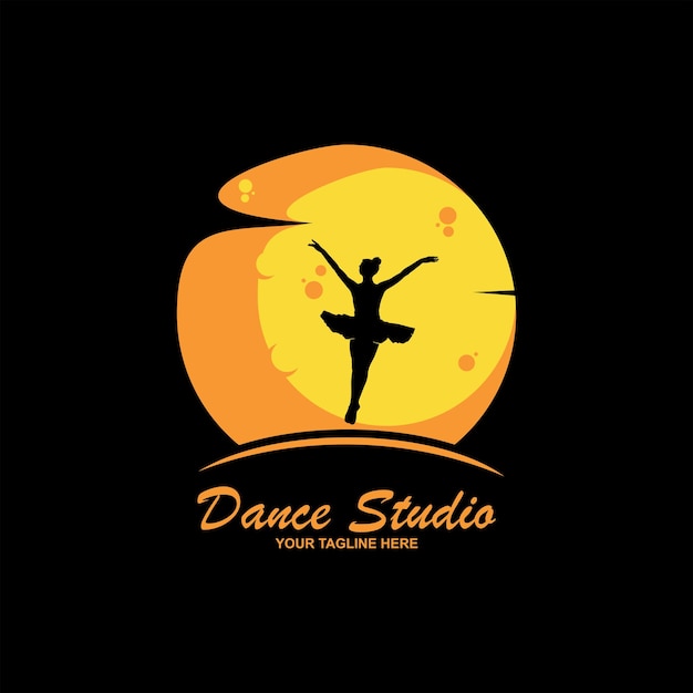 Logotipo para un estudio de ballet o danza.