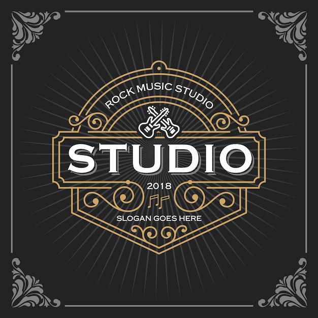 Logotipo de estudio de musica