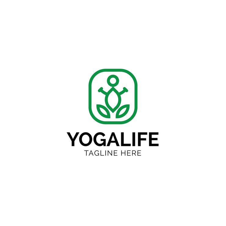 El logotipo del estudio de yoga, el icono de la línea de spa de salud y bienestar, la plantilla de meditación, el vector y totalmente editable.