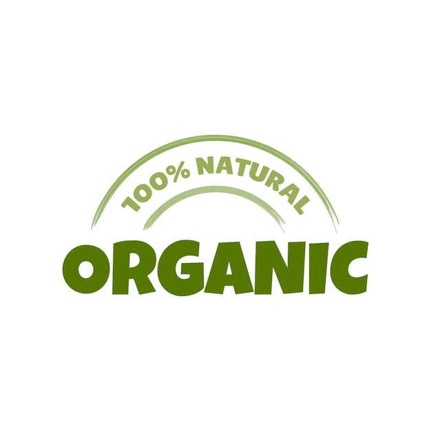 Logotipo de etiqueta orgánica concepto de producto natural orgánico