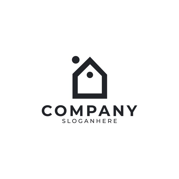 Logotipo de etiqueta de precio de casa