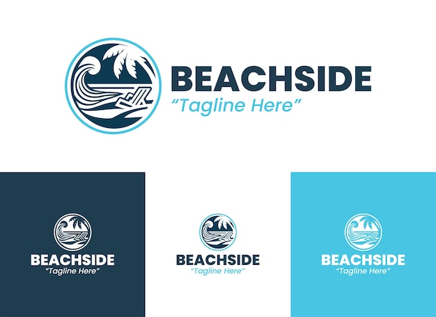 Logotipo del evento en la playa