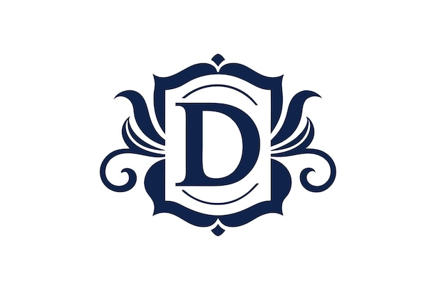 logotipo para eventos y decoración tipo de logotipo tipografía con ilustración vectorial de la letra D