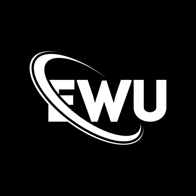 Vector logotipo ewu letra ewu diseño de logotipo de letra inicial ewu logotipo vinculado con círculo y mayúscula logotipo monograma ewu tipografía para negocios tecnológicos y marca inmobiliaria