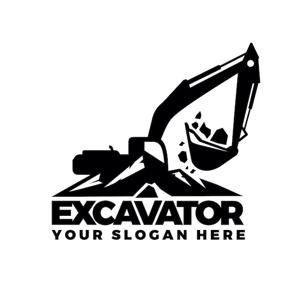 Vector logotipo de excavación