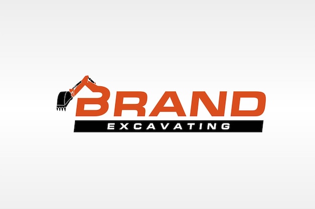 logotipo de la excavadora de la letra B