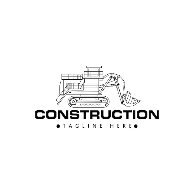 logotipo de la excavadora sobre fondo blanco