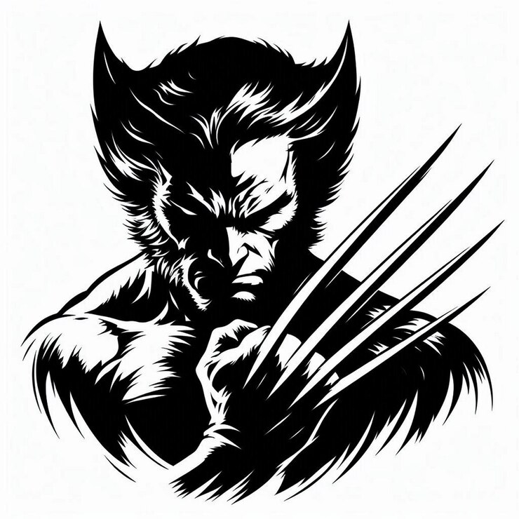 Vector el logotipo exclusivo del vector de silueta de lobo