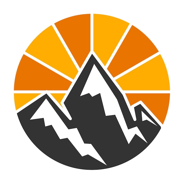 Logotipo de éxito de consultoría de montaña Ilustración de icono Identidad de marca
