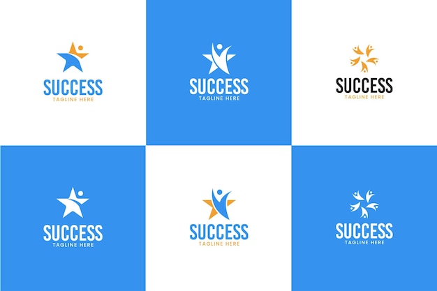 El logotipo del éxito de la estrella de la gente