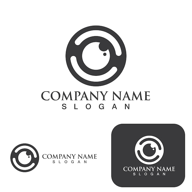 Logotipo de eye care branding identidad corporativa