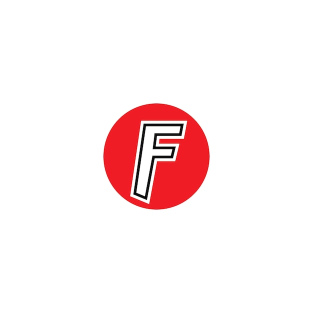 Logotipo F y plantilla vectorial