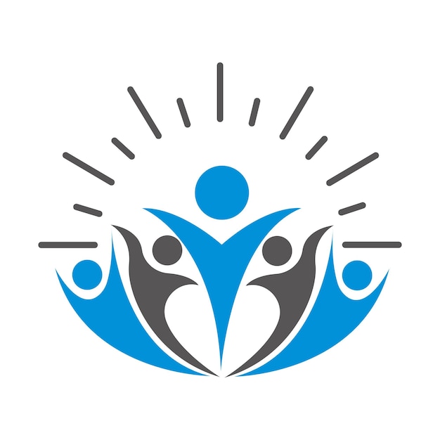 logotipo de la familia símbolo de la familia padres e hijos