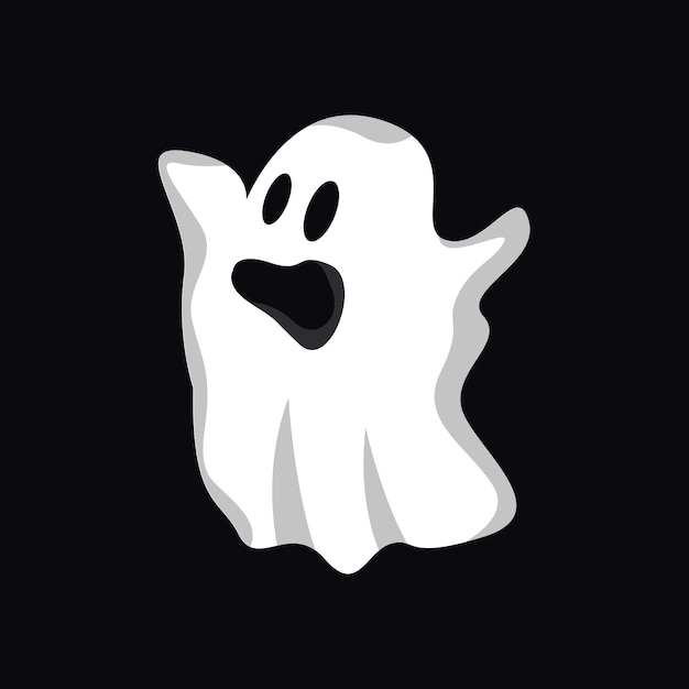 Logotipo fantasma ilustración vector fantasma halloween plantilla fiesta halloween
