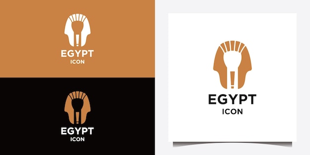 logotipo del faraón con vector de diseño moderno