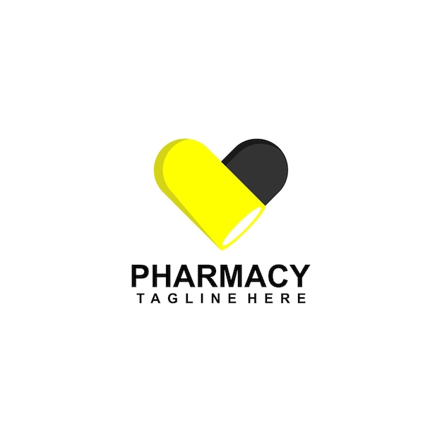 Logotipo de farmacia de diseño de ilustración gráfica vectorial