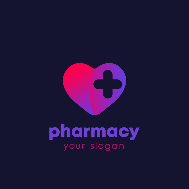 Logotipo de farmacia, vector