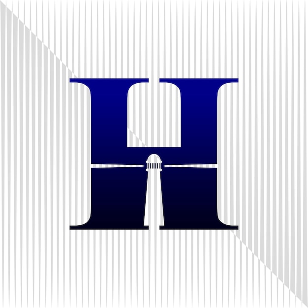 Logotipo del faro en forma de letra H
