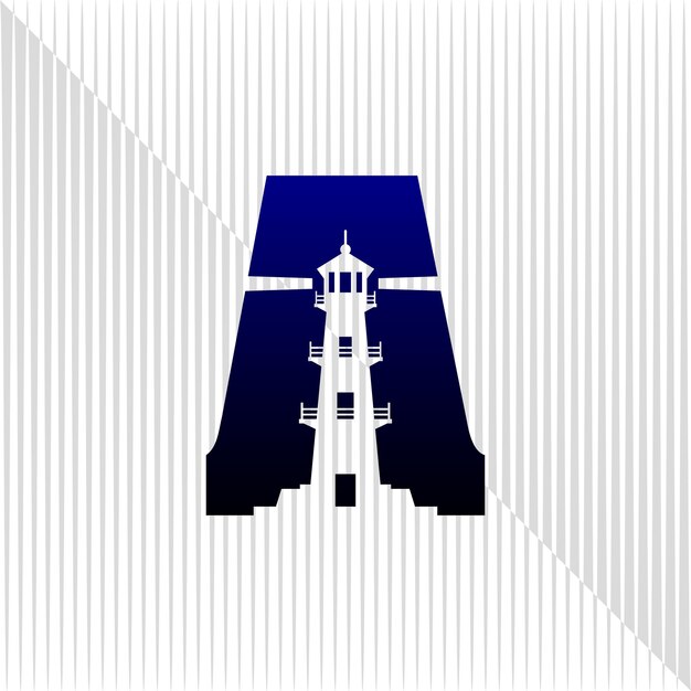 Logotipo del faro en forma de letra A