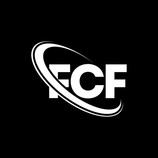 El logotipo FCF, la letra FCF, el diseño del logotipo de la carta FCF, las iniciales FCF, unido por un círculo y un monograma en mayúscula, el logotipo CFF, la tipografía para el negocio tecnológico y la marca inmobiliaria.