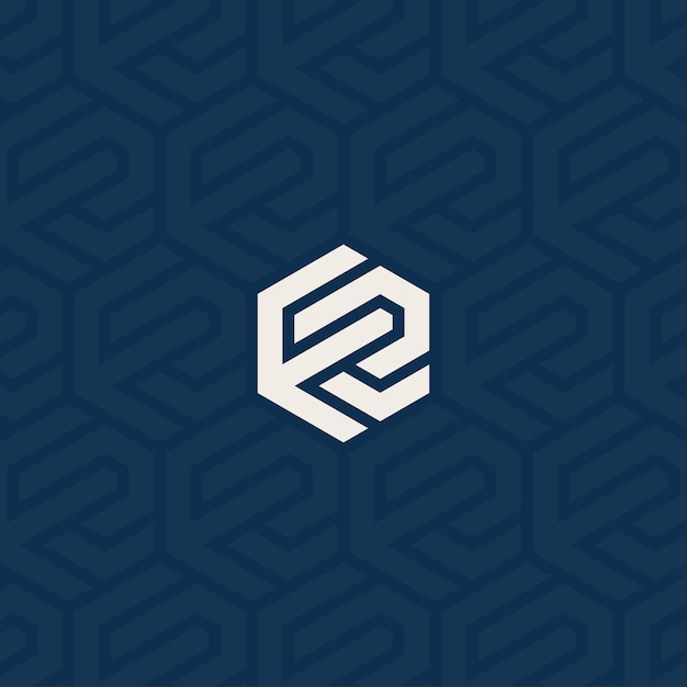 Logotipo FDL FDL up o FL up con diseño de patrón de fondo