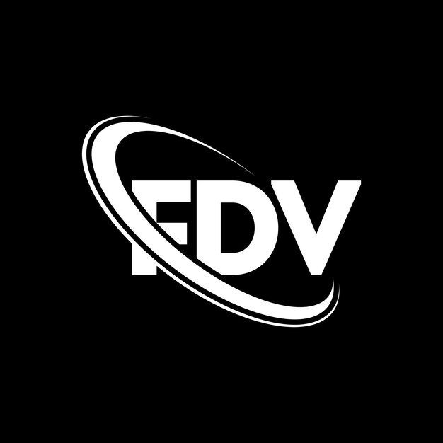 Logotipo FDV letra FDV letra diseño de logotipo Iniciales logotipo FDV vinculado con círculo y mayúscula monograma logotipo DFV tipografía para negocios de tecnología y marca inmobiliaria