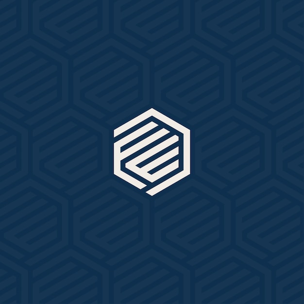 Logotipo de FED O DFE y símbolo de flecha hacia arriba con diseño de patrón de fondo