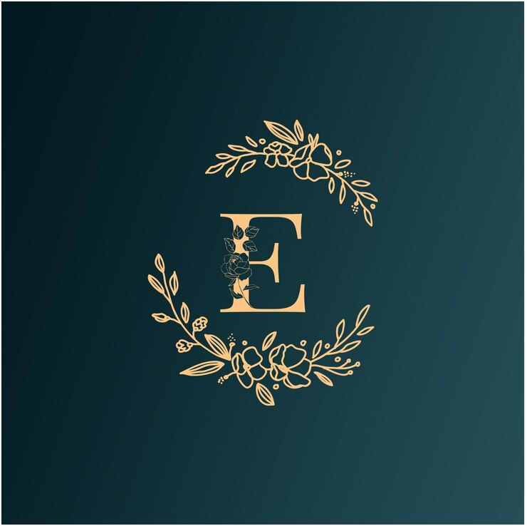 Vector un logotipo femenino con un marco floral