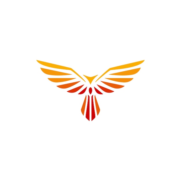 Vector logotipo del fénix ardiente