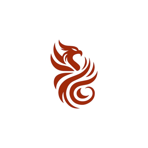 El logotipo del fénix de fuego