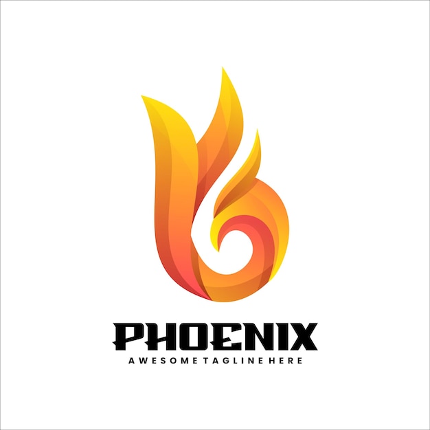 Un logotipo de fénix con el título 'fuego eterno'