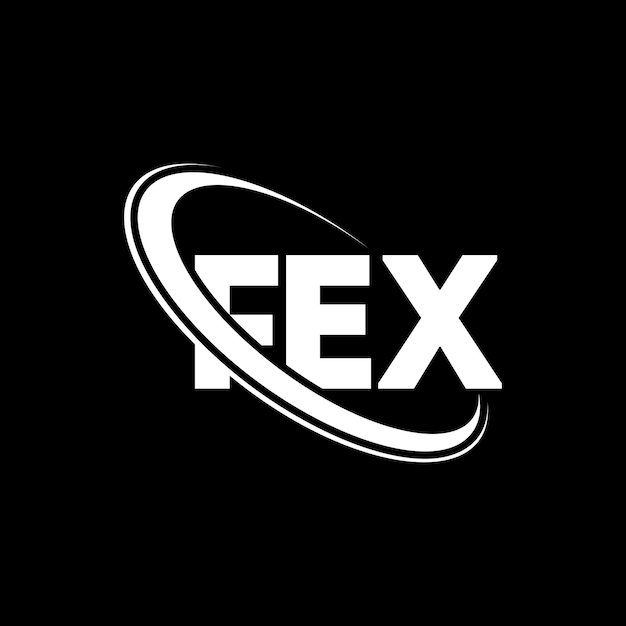 Logotipo FEX FEX letra FEX letra diseño de logotipo Iniciales Logotipo FEx vinculado con círculo y mayúscula logotipo FEX tipografía para negocios de tecnología y marca inmobiliaria