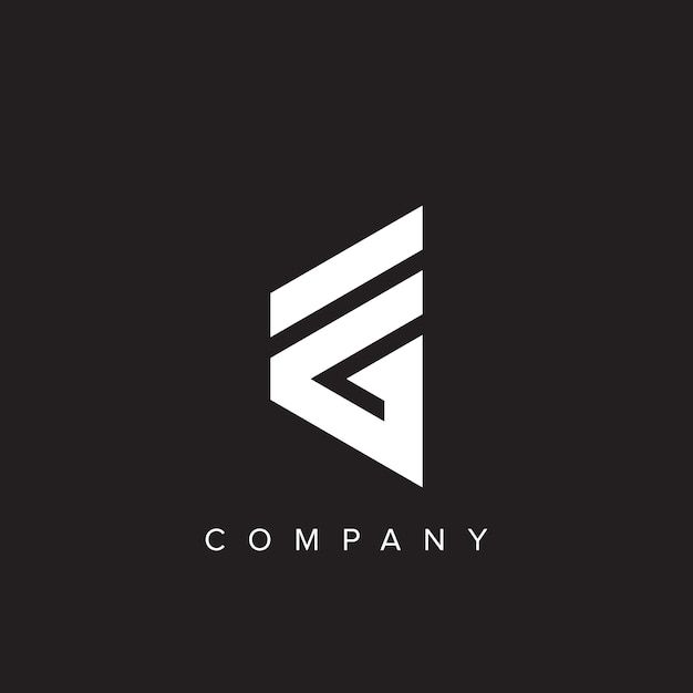 Logotipo de FG y logotipo de GF basados en la inicial creativa mínima