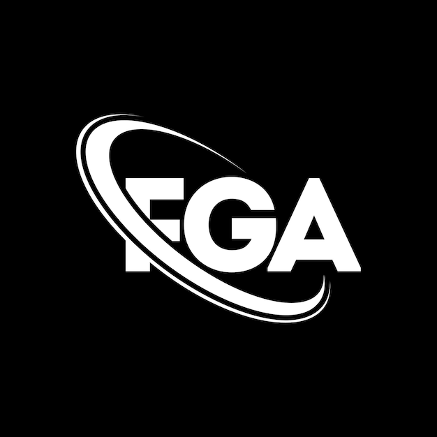 Logotipo de FGA FGA letra FGA letra diseño de logotipo Iniciales Logotipo FGA vinculado con círculo y mayúscula logotipo FGA tipografía para negocios de tecnología y marca inmobiliaria