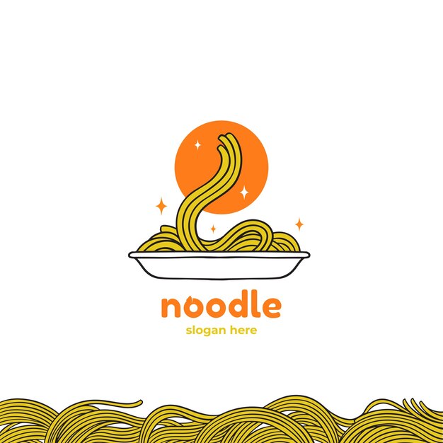 El logotipo de los fideos de comida china