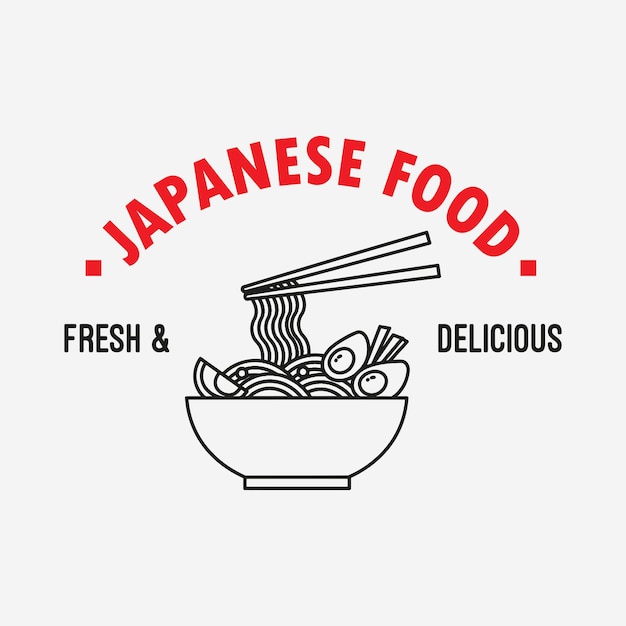 El logotipo de los fideos Vector es adecuado para las marcas de restaurantes con su apariencia simple y profesional