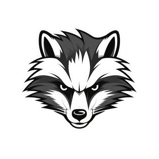 Logotipo de Fierce Badger Esports sobre fondo blanco IA generativa