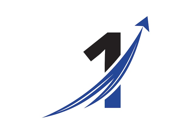 Logotipo de finanzas con 1 letra Concepto de logotipo financiero o de éxito Logotipo para negocios contables