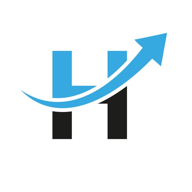 Logotipo de finanzas con concepto de letra H Logotipo de marketing y negocios financieros Letra H Logotipo financiero