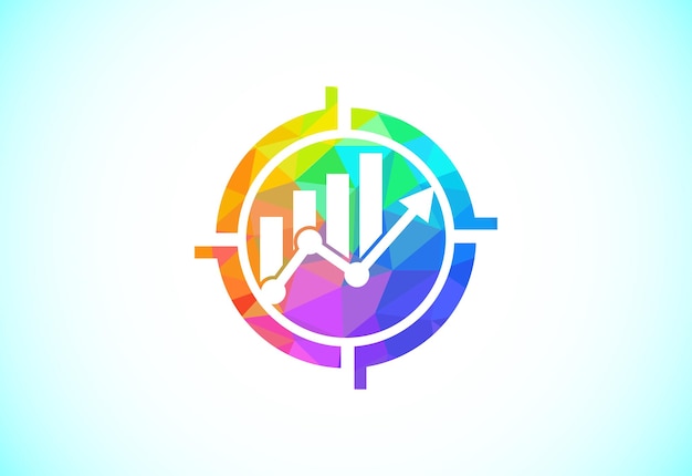 Vector logotipo de finanzas y contabilidad plantilla vectorial de diseño de estilo de arte polivinílico bajo logotipo de finanzas comerciales
